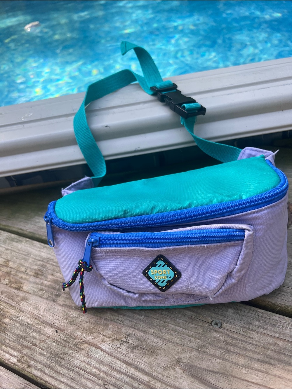 Kids' Teal & Lavender Swim Waist Pack